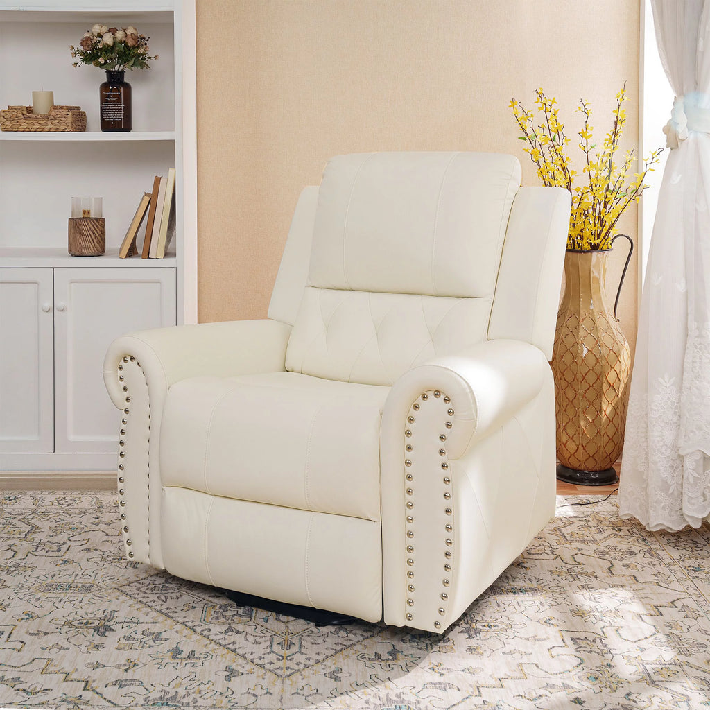 Oversized Leather Power Lift Recliner Chair with Footrest H10929