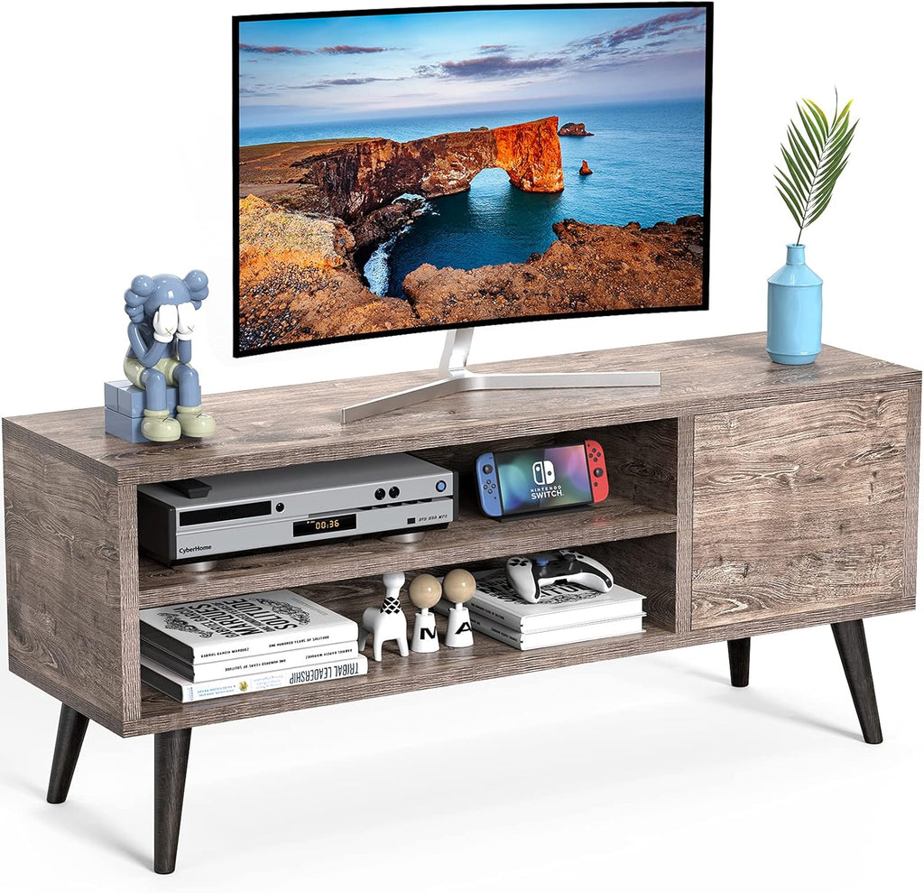 Retro Wood TV Console Table with Storage X77743