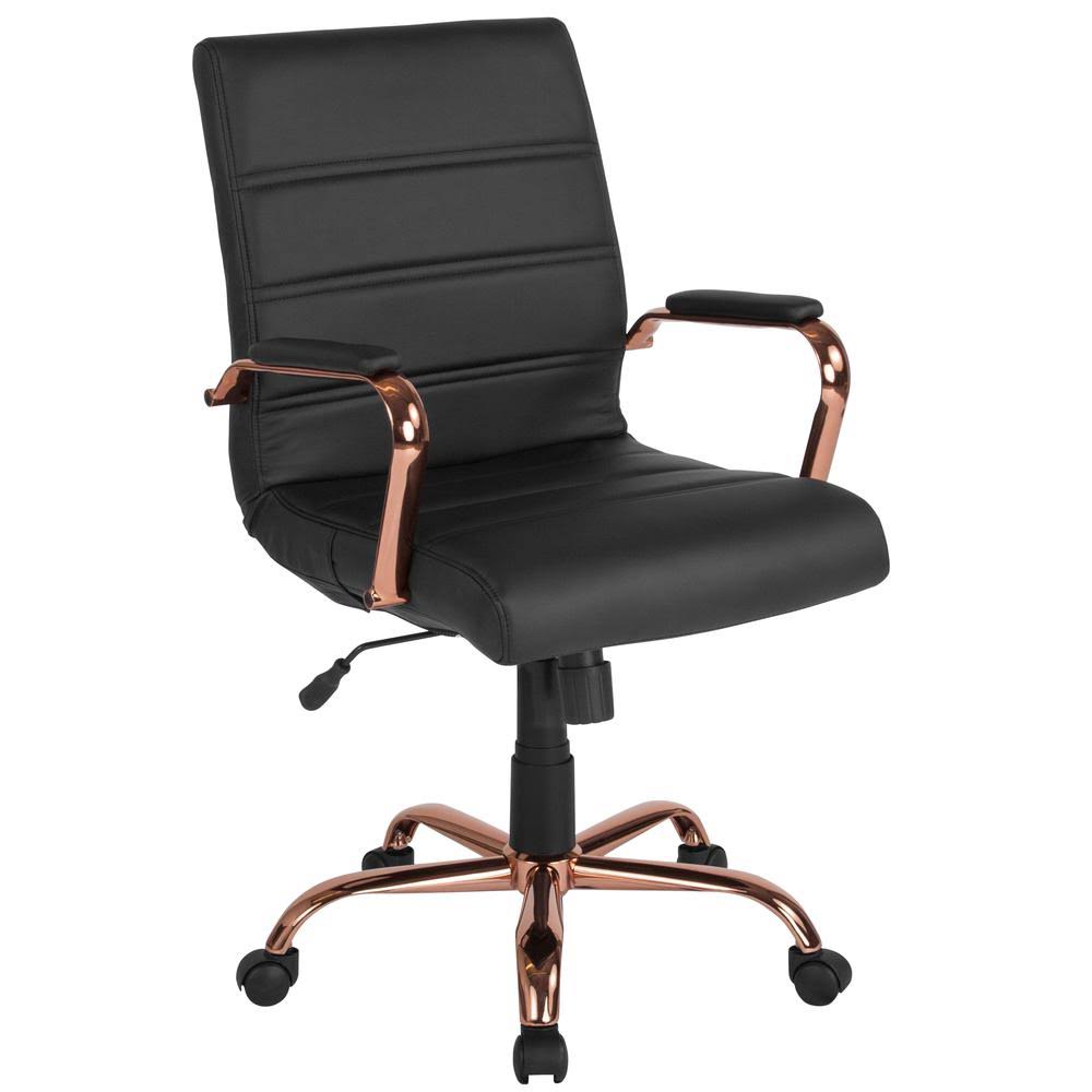 Black Leather Executive Swivel Office Chair J4586