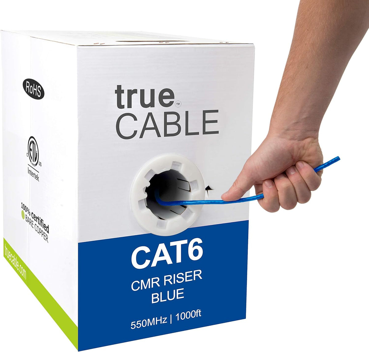 1000ft Gray 23AWG 4 Pair Solid Bare Copper Bulk Ethernet Cable K4476