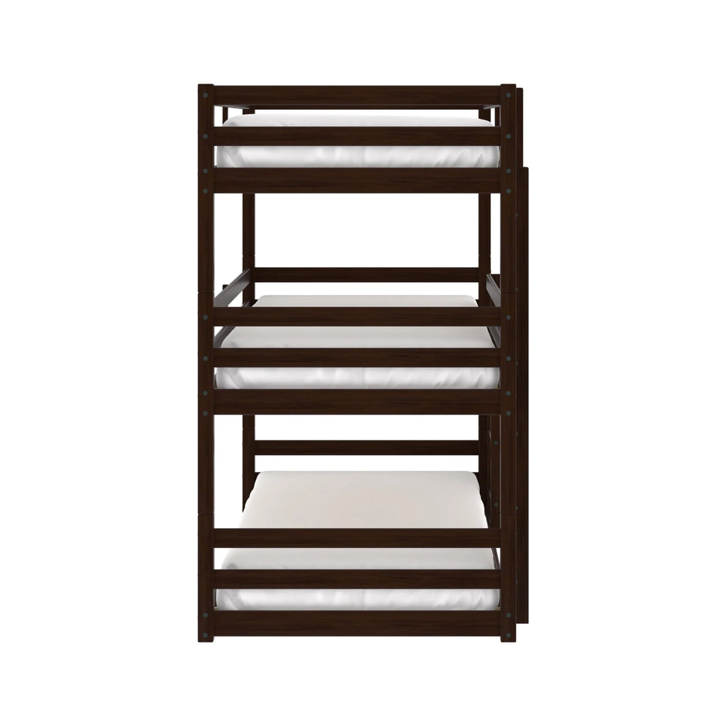 White Wood Convertible Bunk Bed J387343