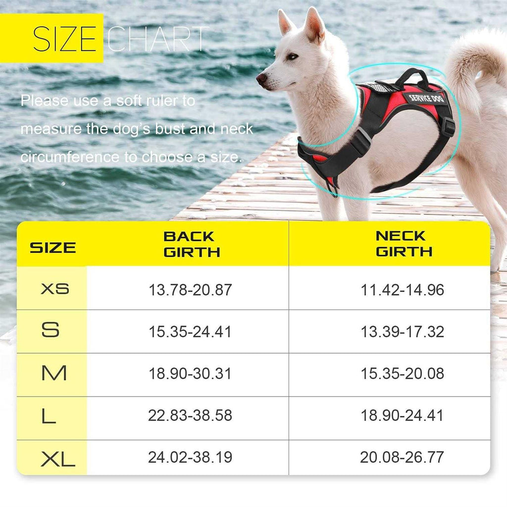 Reflective Dog Vest Harness with 5 PCS Patches U851