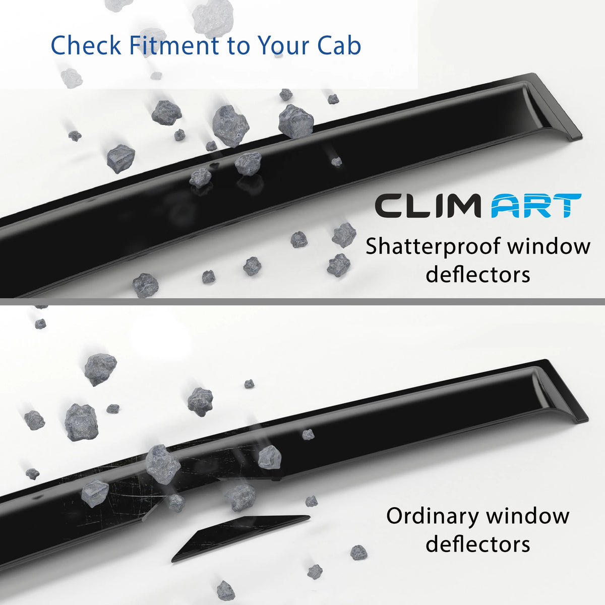 Rain Guards for Chevrolet Silverado 2014-2018 Crew Cab, Tape-on Window Deflectors, 4 pcs. L56677