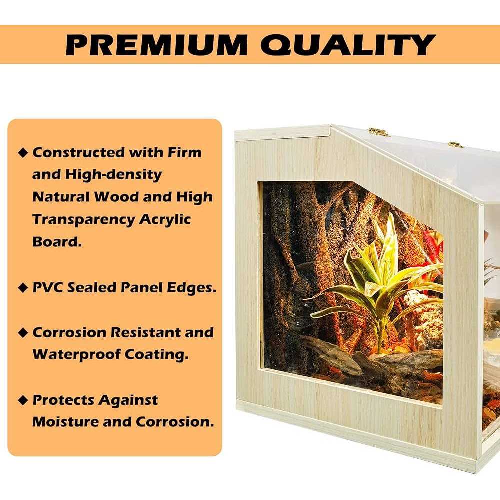 21 Gallon to 68 Gallon Reptile Terrarium Tank with Roof Door Y5870