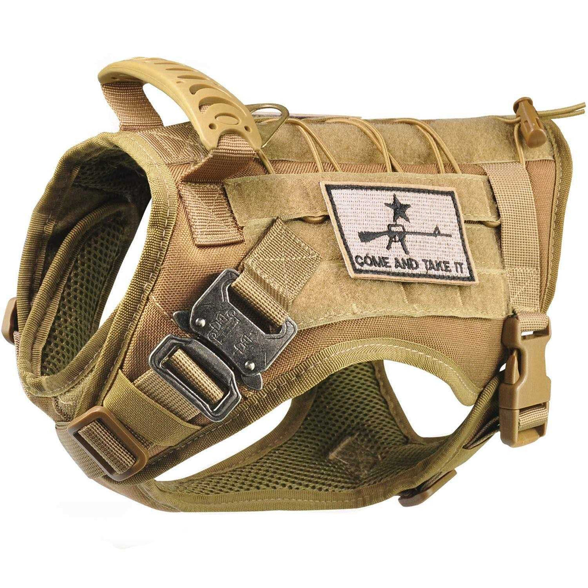 Tactical Service Dog Vest Harness with Rubber Handle & Metal D15169