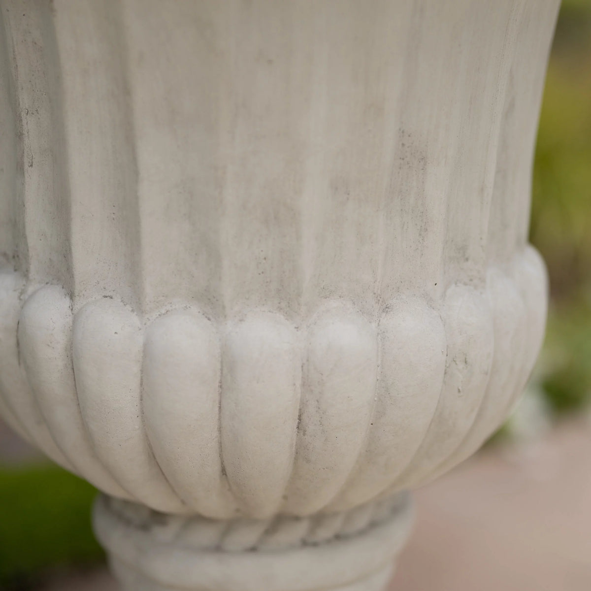 Antique White Concrete Urn Planter M268