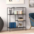 Blackened Bronze Metal 5-Tier Bookcase N579220