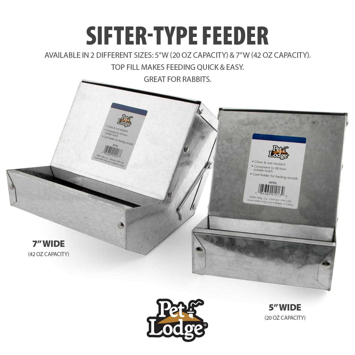 Pet Feeder with Sifter Bottom & Lid C40633