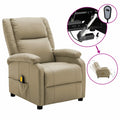 Electric Massage Recliner Cappuccino Faux Leather S356008