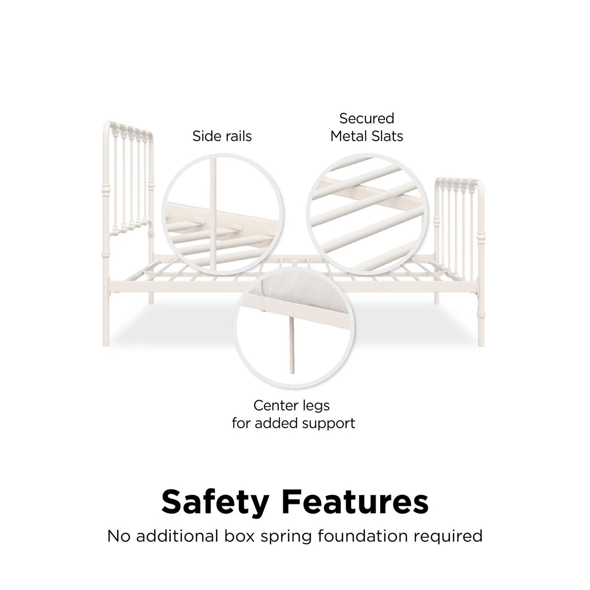 King Gray Metal Bed S70902