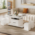 Black Lift-Top Coffee Table with Hidden Storage Y5458
