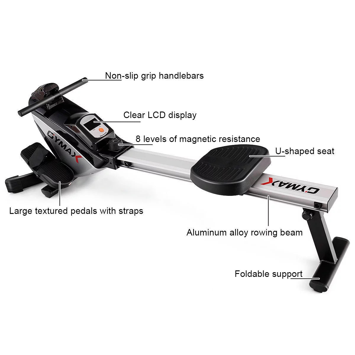 Folding Magnetic Rowing Machine E389