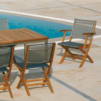 Teak Folding Sling Armchair W5731