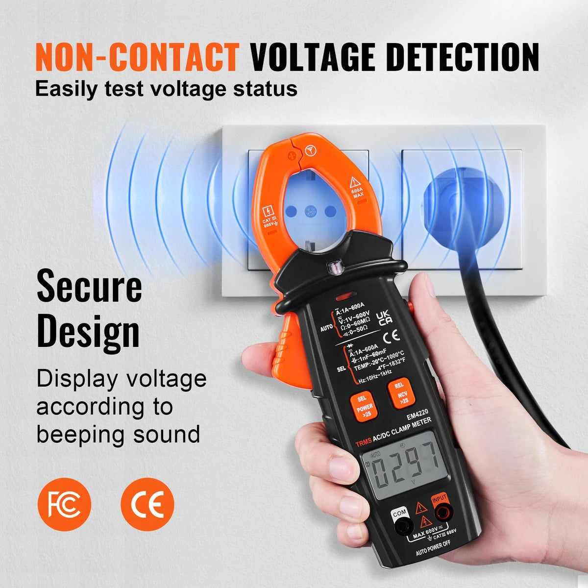 6000 Counts True RMS Digital Clamp Meter M48792