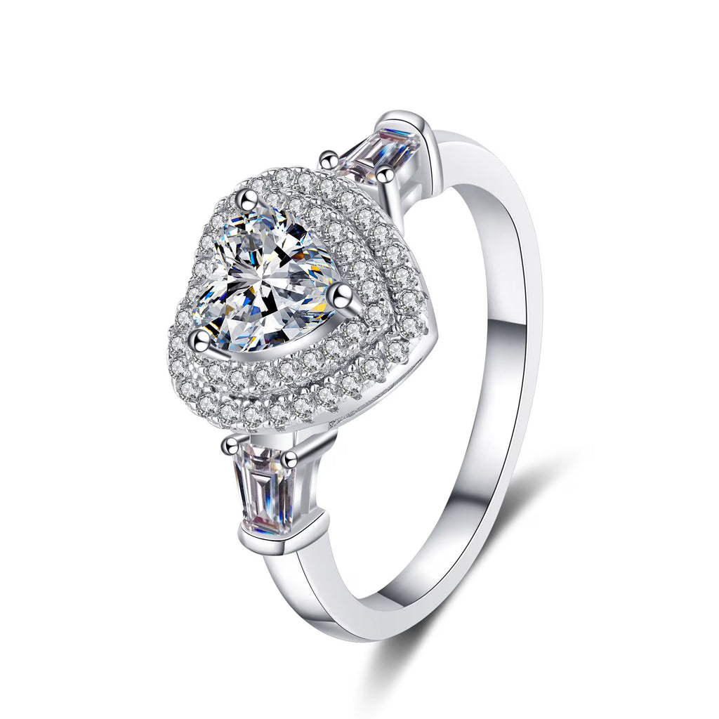 1 ct Moissanite Diamond Engagement Ring Y444367
