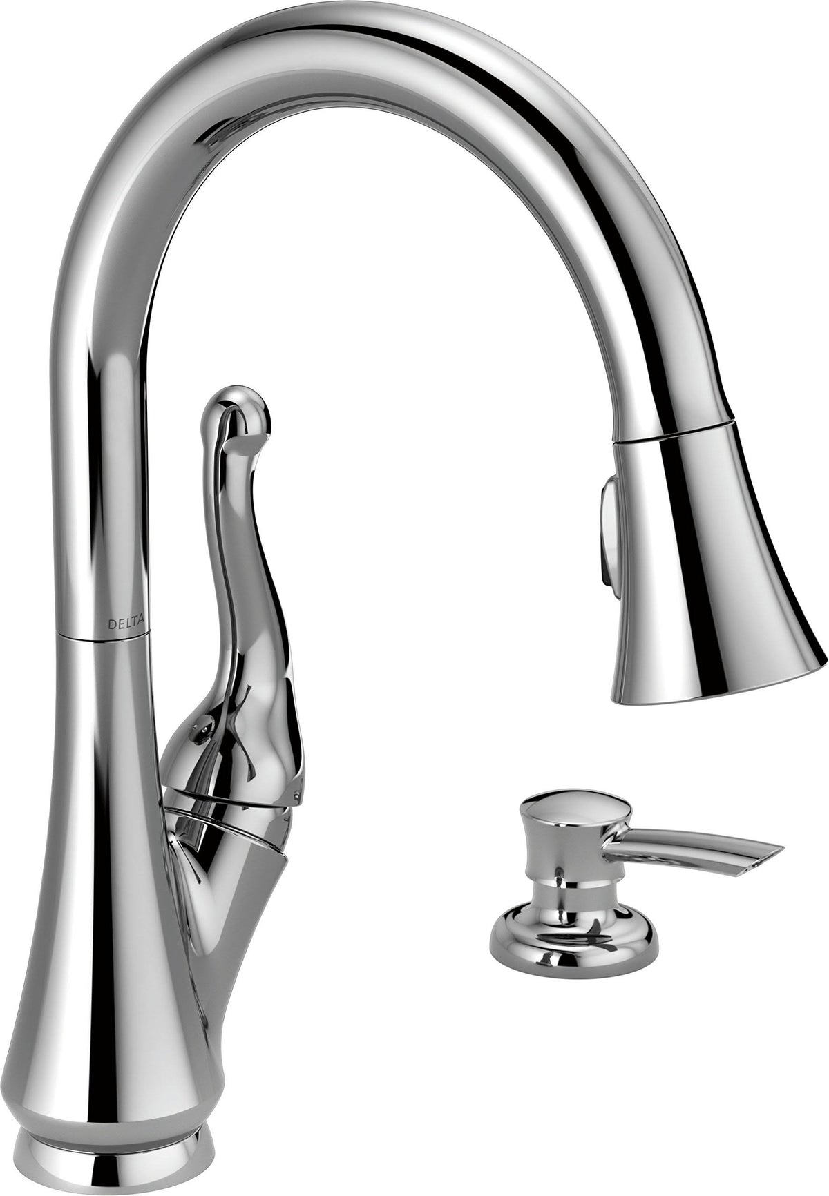 Single Handle Pull-Down Kitchen Faucet with Soap Dispenser Chrome I148535