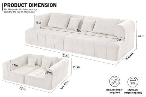 Grey Modular Sectional Couch with Pillows G847798