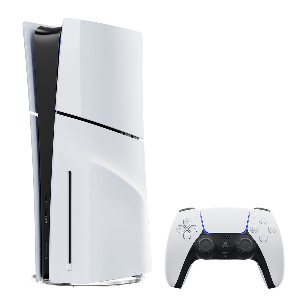 White and Midnight Black PlayStation 5 Disc Edition with Two Controllers E741776