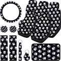 15 Pcs Paw Print Car Seat Cover Full Set Z899