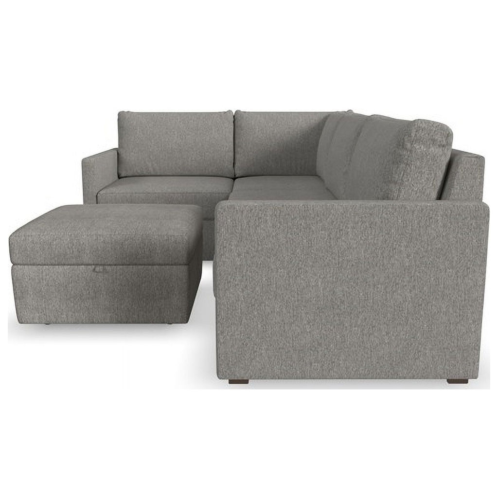 Gray 4 Seat Sectional with Performance Fabric V571