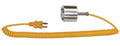 Type-K Thermocouple Probe, Dropping / Magnetic, 1.5 inch L x 1 inch Dia, Exposed Junction, 5 Feet Cable V6070