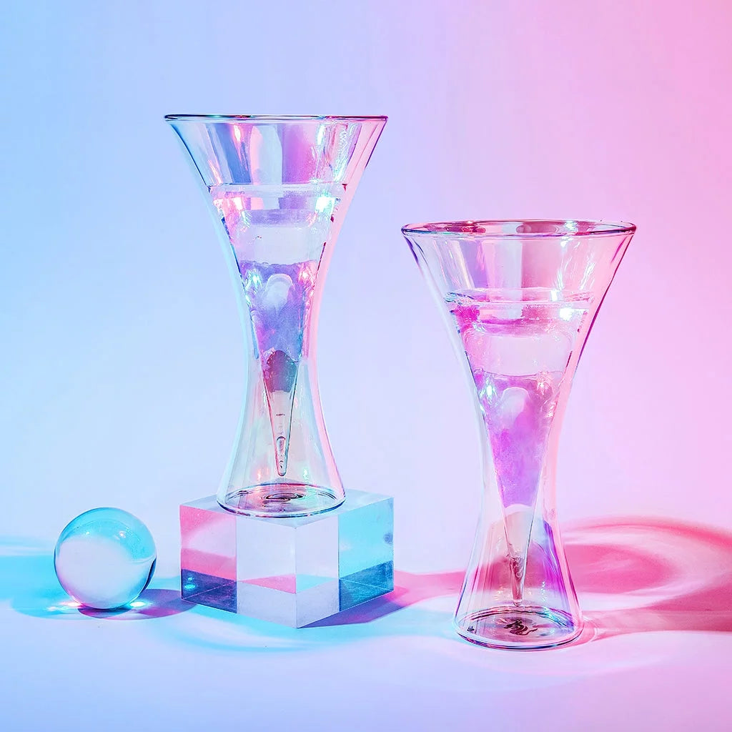 Iridescent Double Wall Insulated 8 oz Martini Glasses Set of 2 K29532