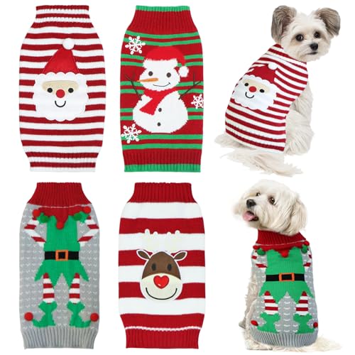 4 Pack Dog Christmas Sweater D72937