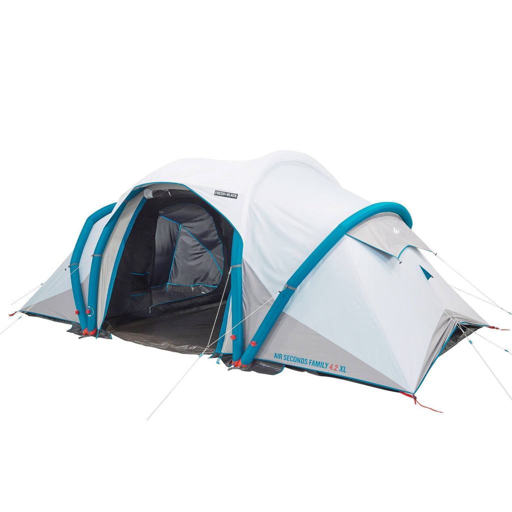 4.2 Inflatable Camping Tent, 4 Person, Black V67938
