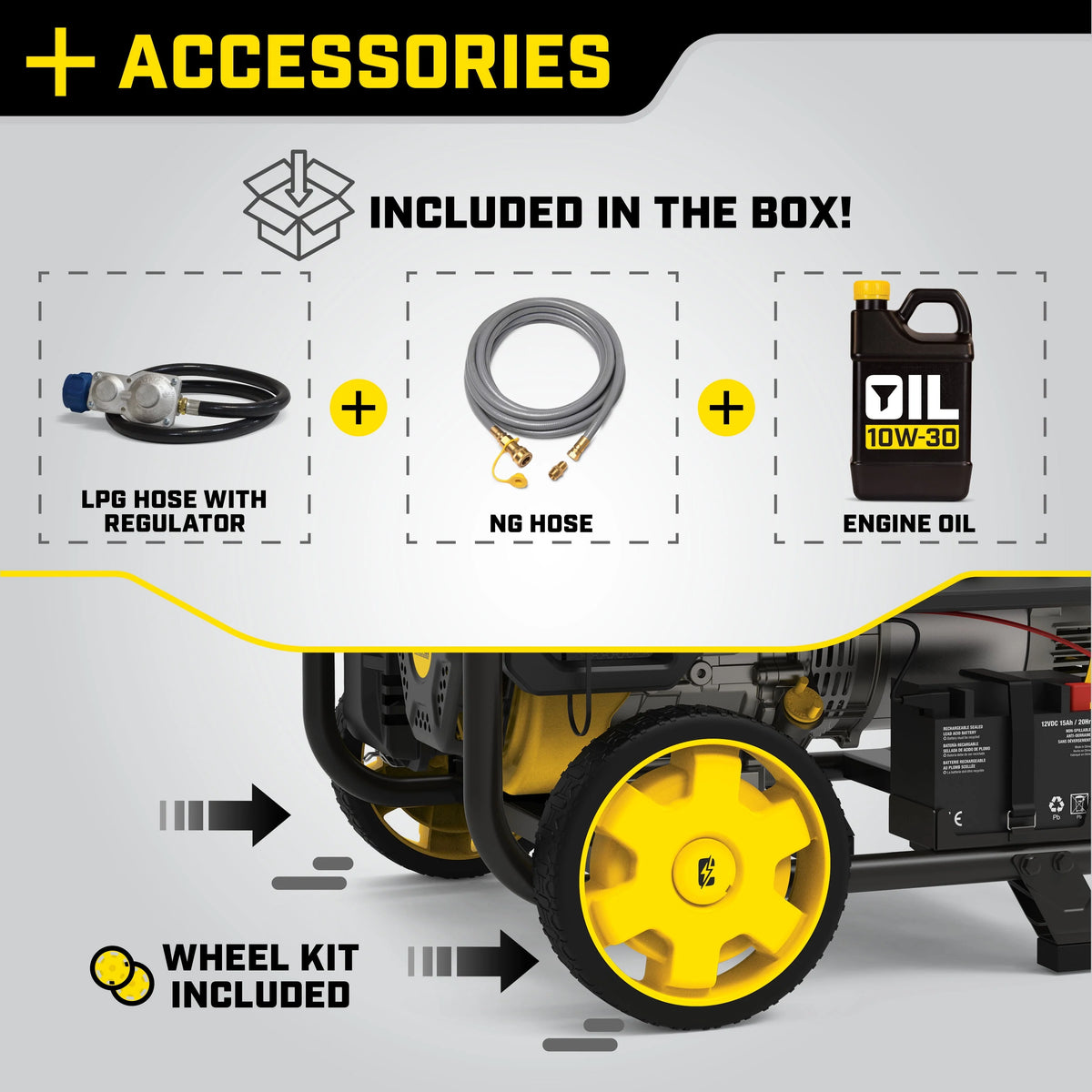 6500-Watt Tri-Fuel Portable Generator with Electric Start I5647