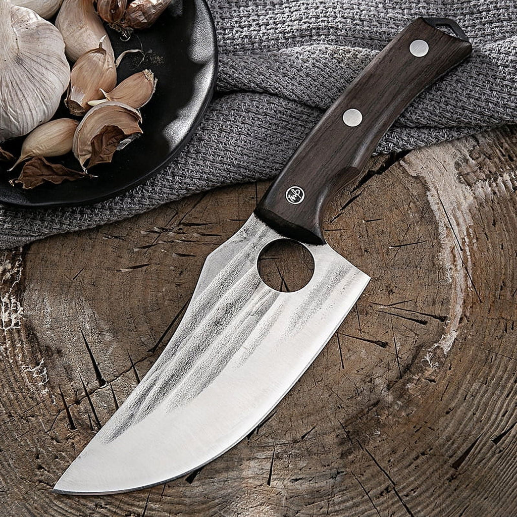 5.5 inch Full Tang High Carbon Steel Butcher Knife with Sheath W768975