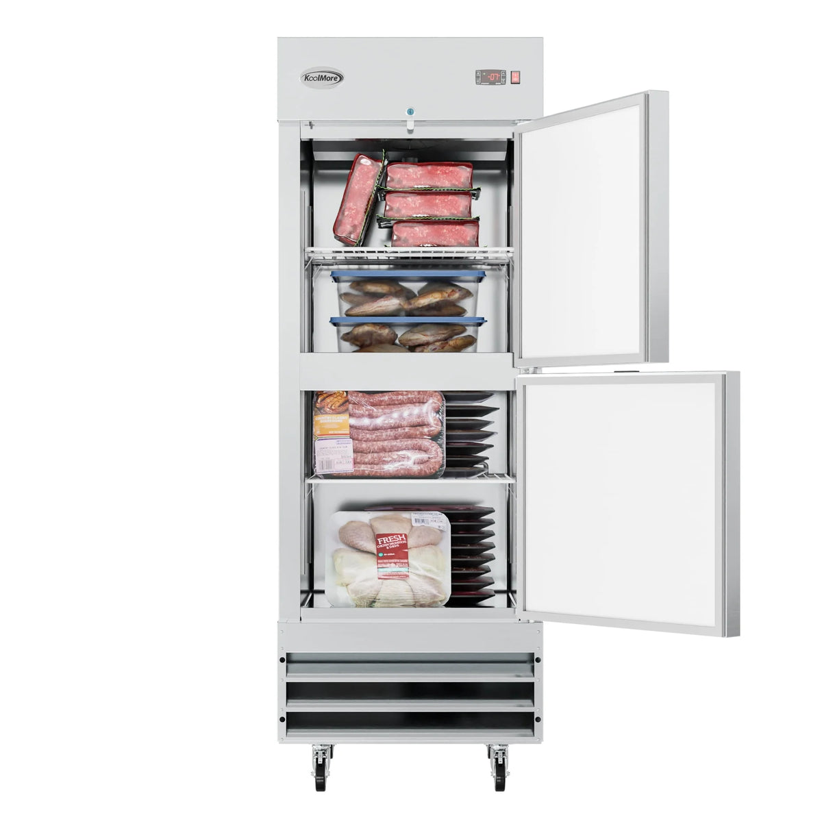 29 in. Stainless Steel Reach-In Freezer 23 cu. ft. M771