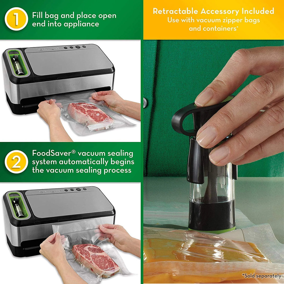 Automatic Vacuum Sealing System with Handheld Sealer F660