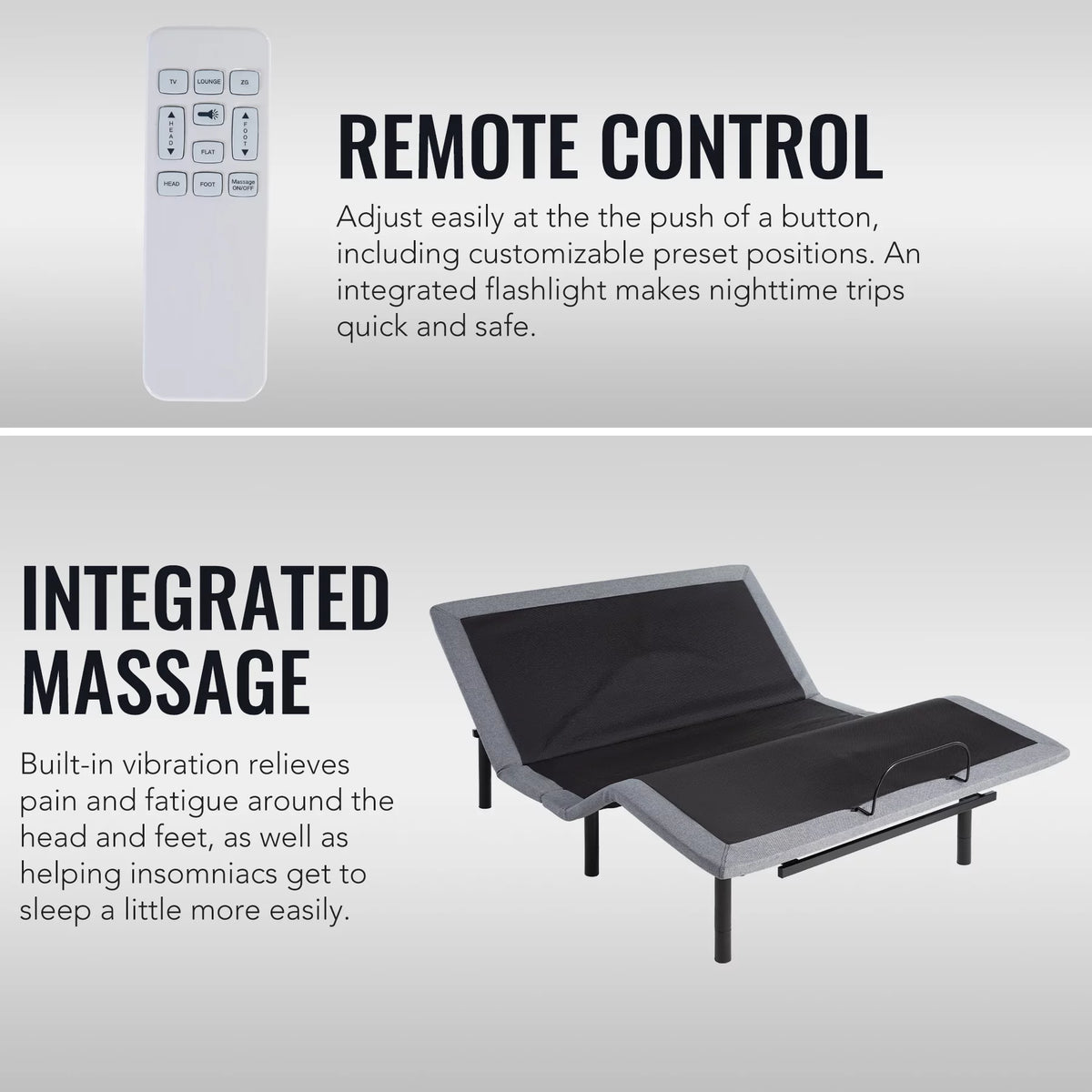 Queen Size Motorized Bed Frame with Remote Control O739