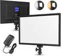 LED Video Soft Light Panel, Dual Rechargeable Battery, Dimmable 3200K-5600K, CRI95+, Pack of 2 M57249