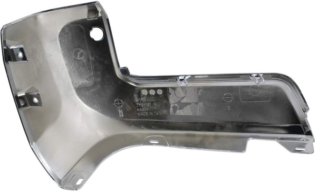 Chrome Plastic Rear Bumper End Cap Pair for Toyota Tacoma 2016-2020 W936