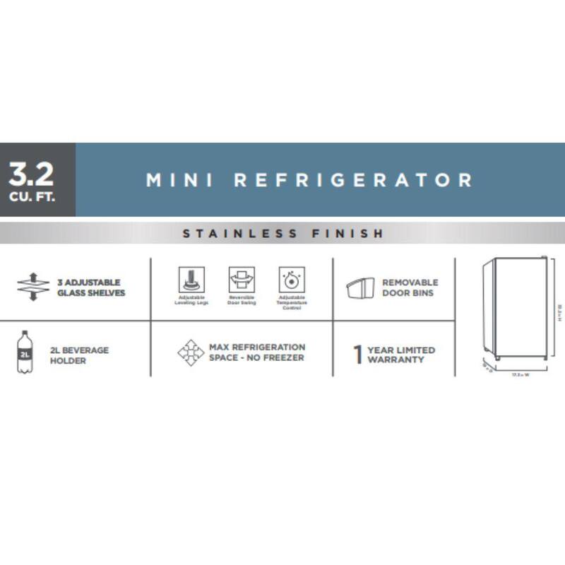 Mini Refrigerator in Stainless Steel O9027