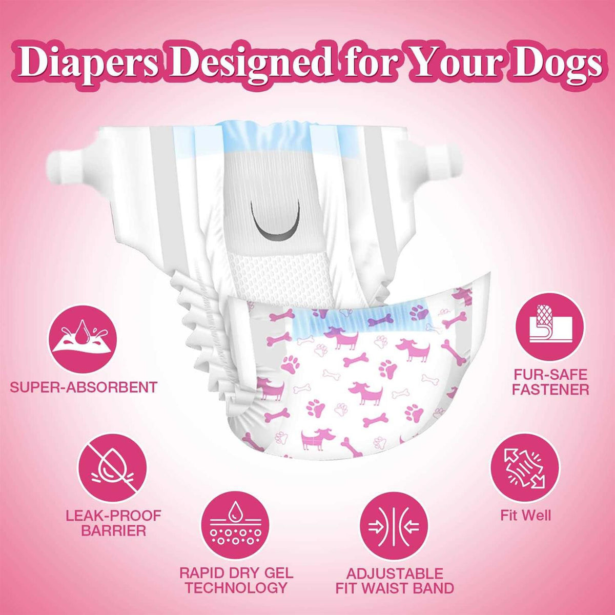 Super Absorbent Disposable Female Dog Diapers W712771