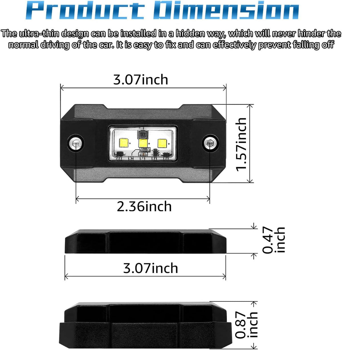 White 12 Pod Waterproof LED Rock Lights K759