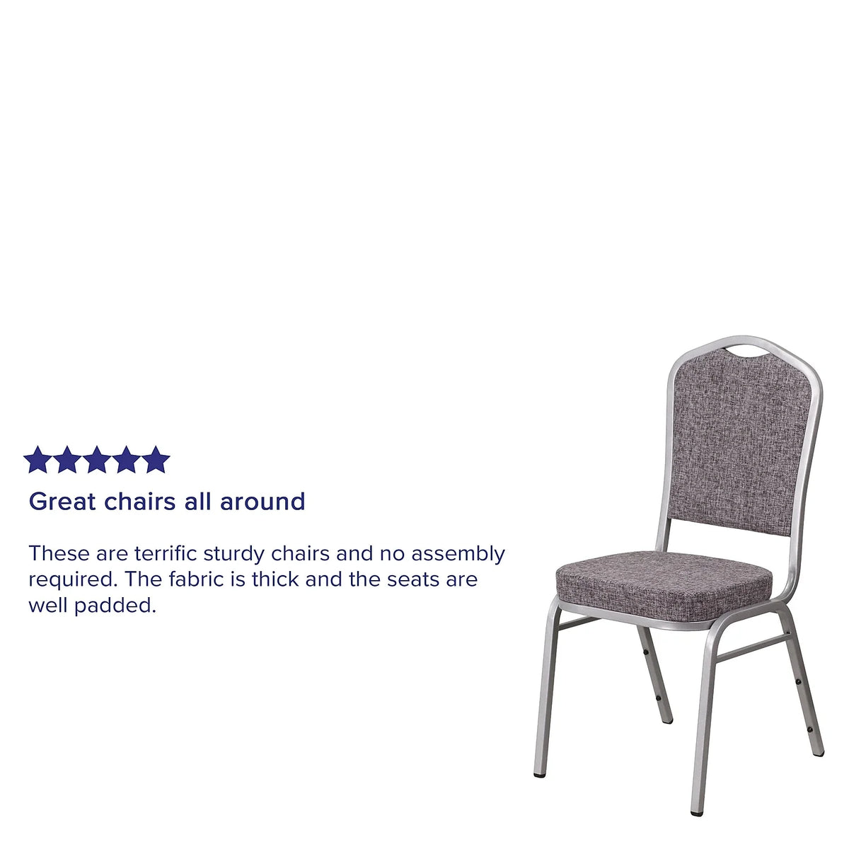 Stacking Banquet Chair, Heringbone, Set of 4 I73359