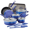 14 Piece Blue Nonstick Porcelain Enamel Cookware Set N4620