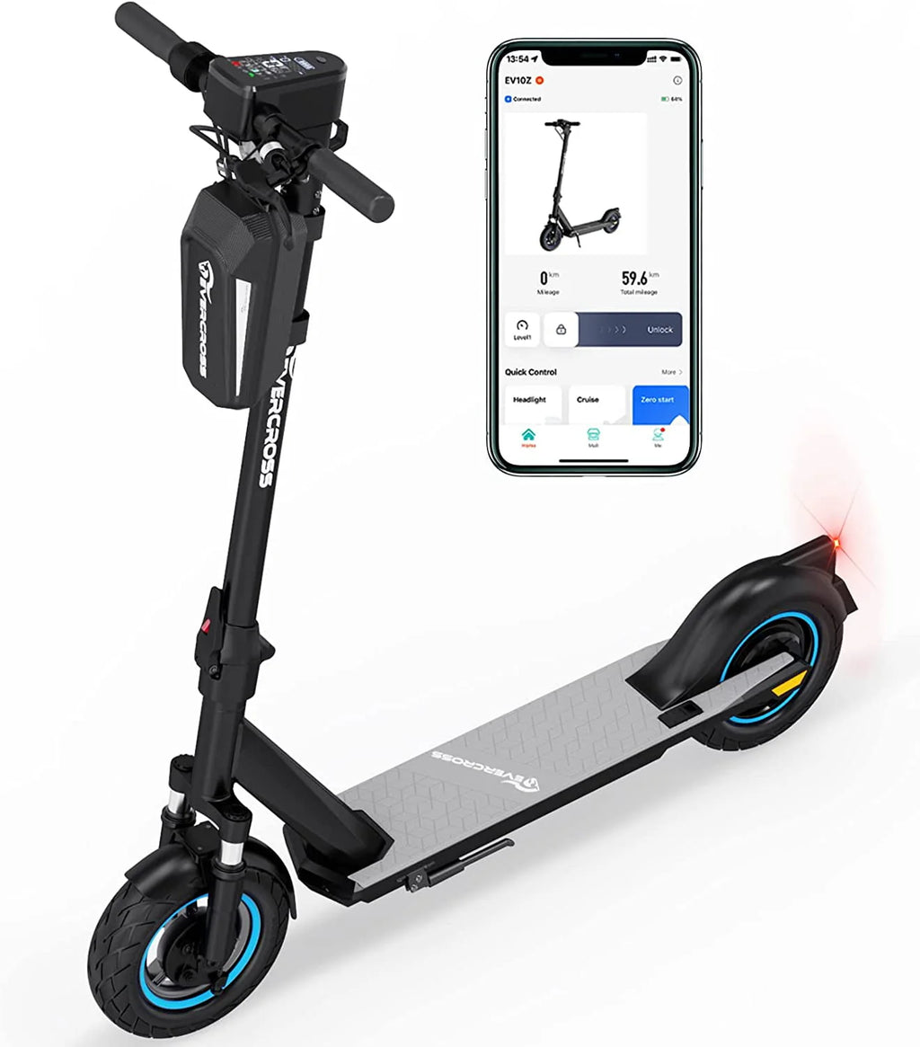 Electric Scooter with 10 Solid Tires, 500W Motor, 22 Miles Battery N9493
