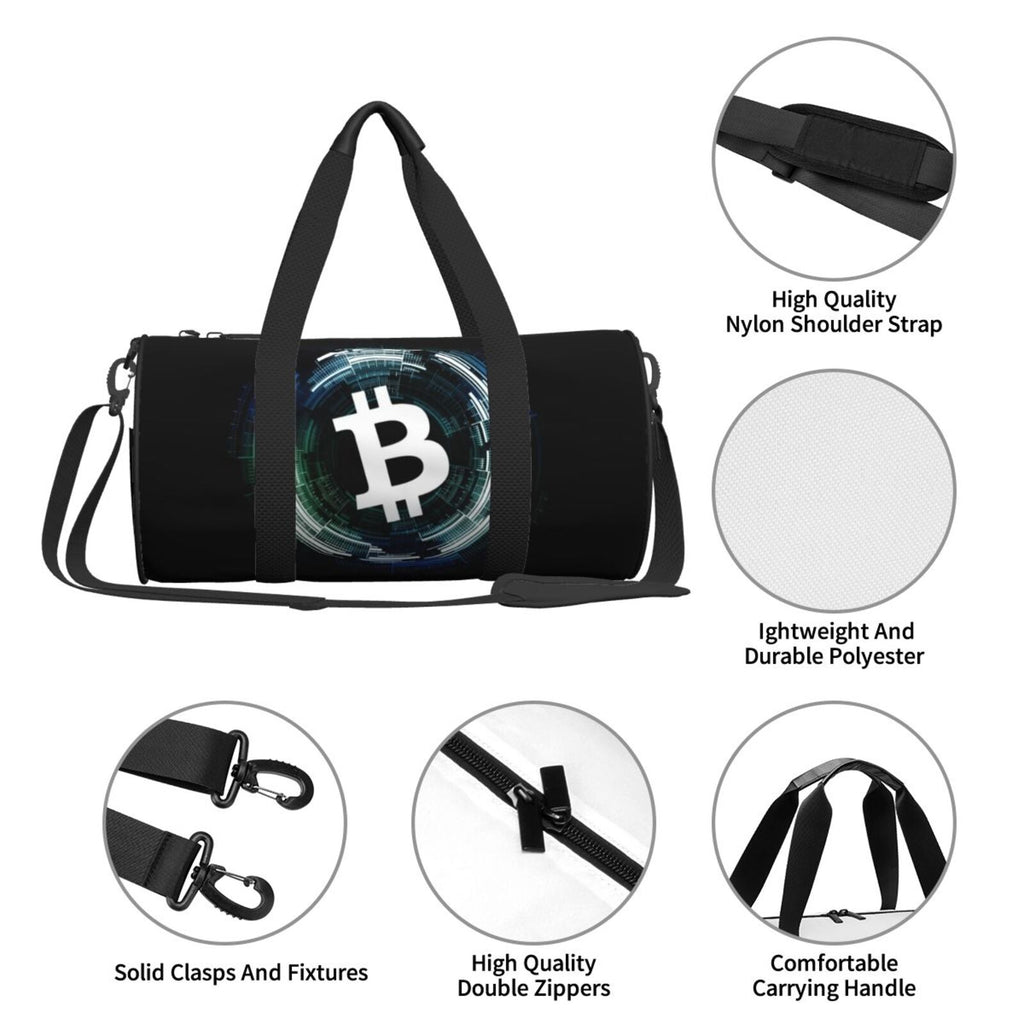 Cryptocurrency Blockchain Bitcoin Unisex Large Duffle Bag T34818