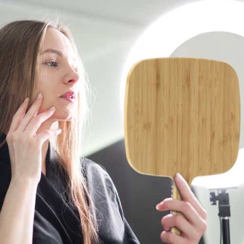 Bamboo Handheld Mirror with Handle Z128