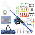 Kids Fishing Rod and Reel Combo Telescopic Casting Rod with Spincast Reel and Carry Bag D140