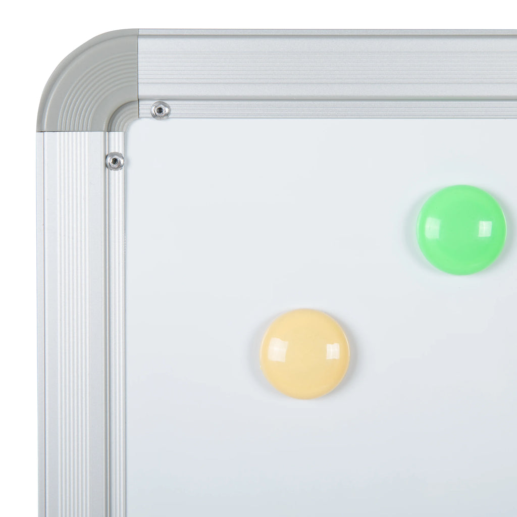 Double-Sided Mobile White Board with Pen Tray L393676