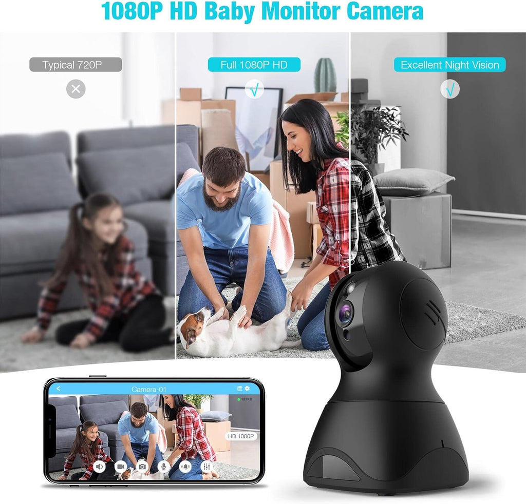1080P WiFi Pan/Tilt Pet Camera with Night Vision C331153