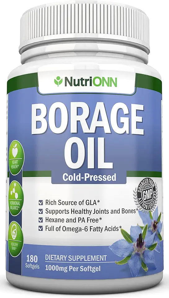1000 mg Cold Pressed Borage Seed Oil Softgels U749