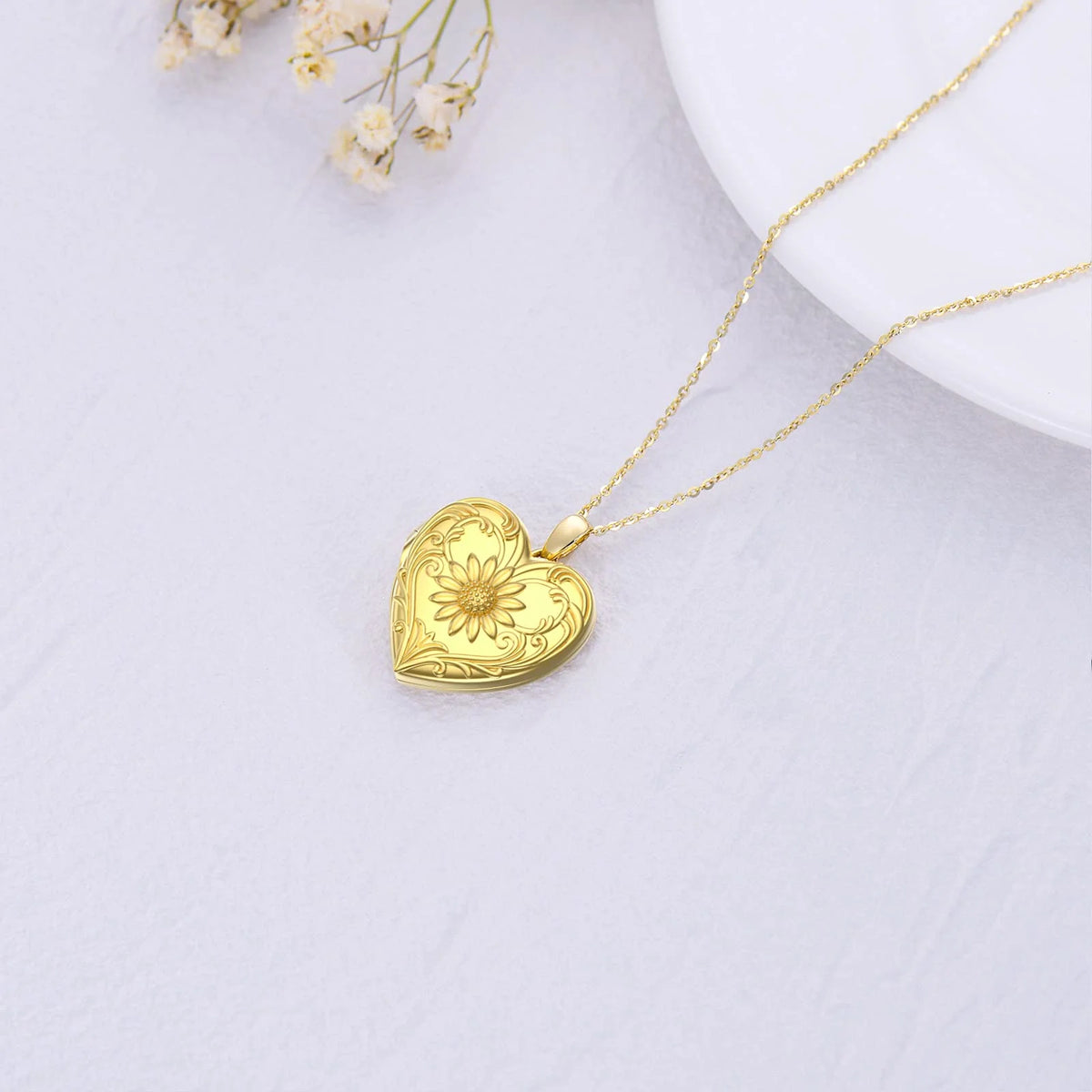 Sterling Silver Heart Locket Necklace H629241