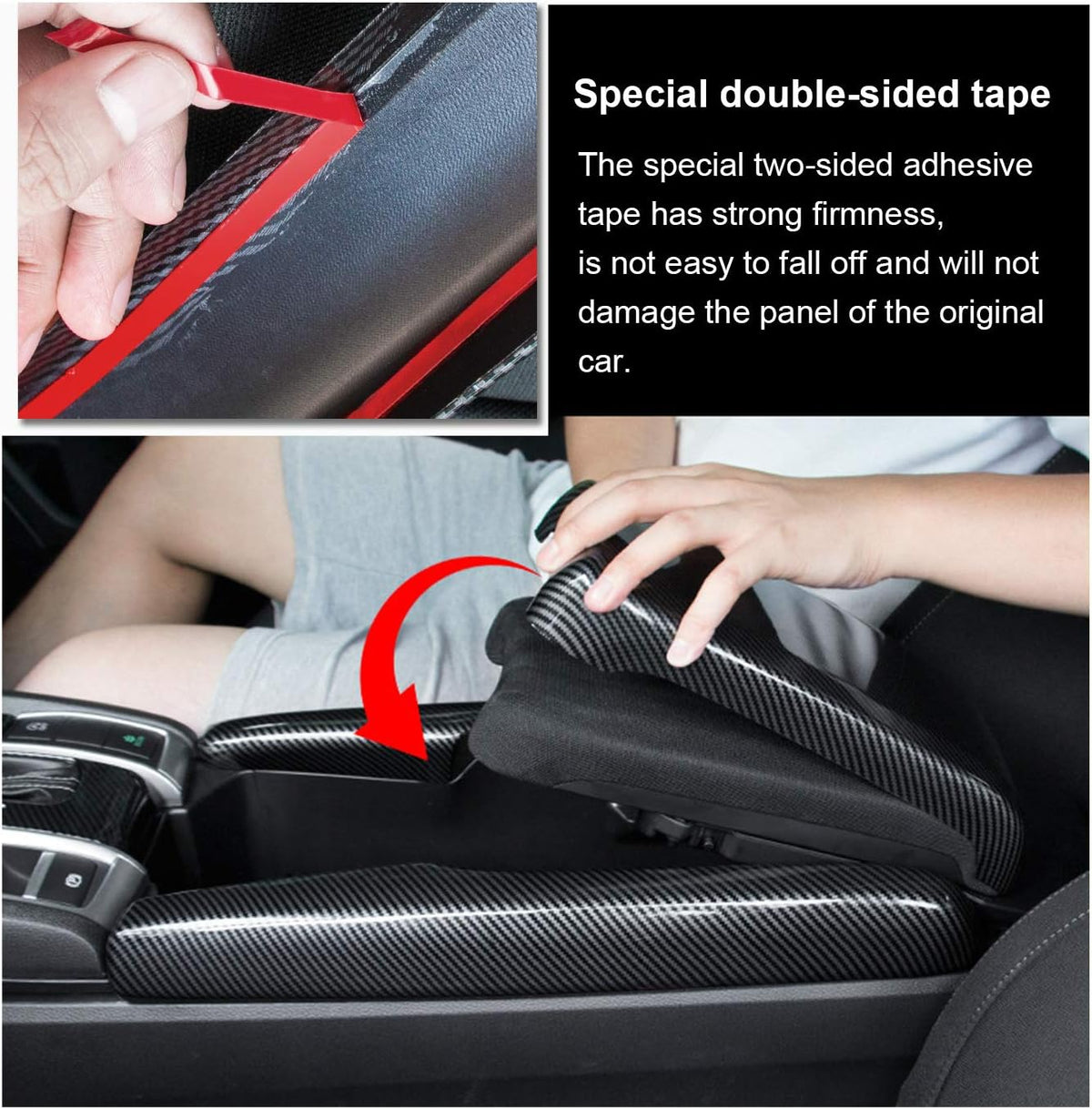 Carbon Fiber Center Console Armrest Cover A917550