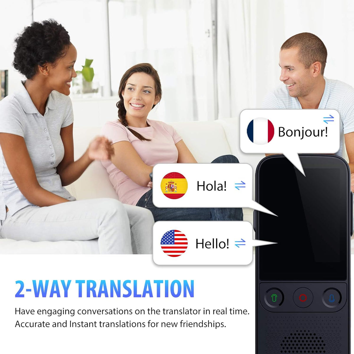 Two Way Real Time WiFi Translator Device Pack of 2 J1412